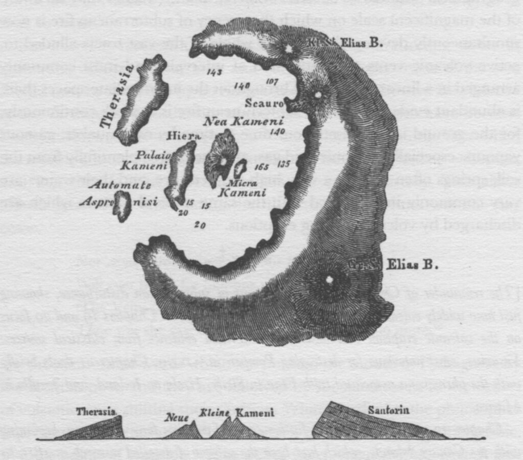 Mappa vulcanologica di Santorini